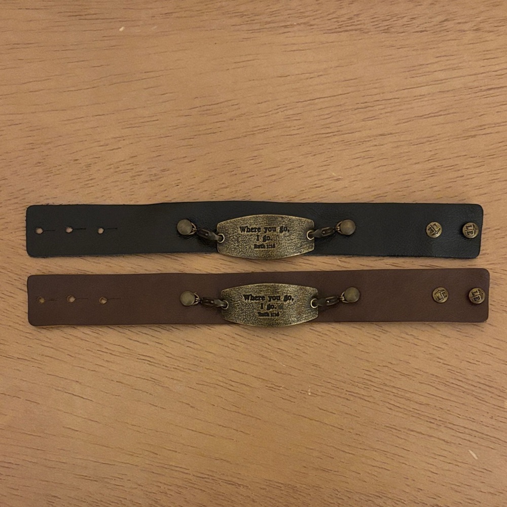 Lenny & Eva Genuine Leather Inspirational Bracelets | Boho Rustic Set